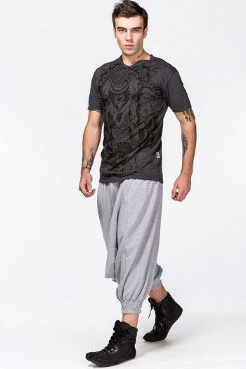 Футболка мужская цвета графит с принтом «Ganesh»