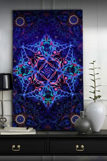 Светящийся психоделический гобелен «Stingray»