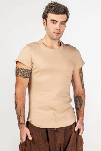 Мужская однотонная футболка Мегасфен