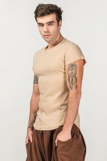 Мужская однотонная футболка Мегасфен