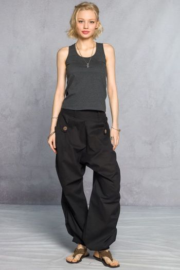 Прямые черные штаны Ниневия