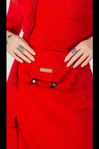 Красное бохо платье Колумп