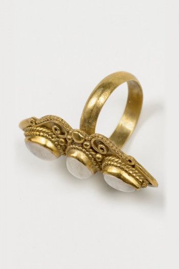 Кольцо с камнями Горный ледник