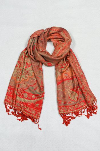 Лёгкий кашемировый платок с этническим онаментом