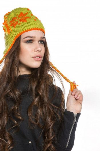 Теплая шапка Снежинка