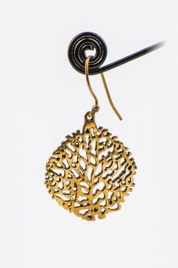 Серьги ажурные Необычный коралл